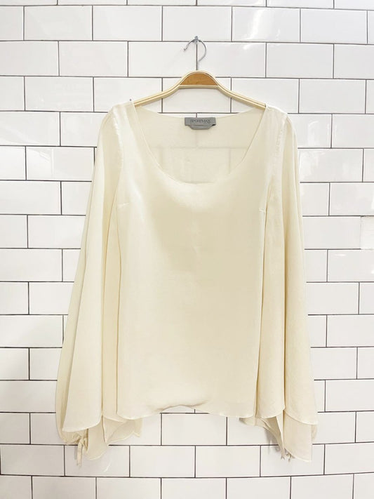 sportmax 100% silk bell sleeve blouse - good market thrift store