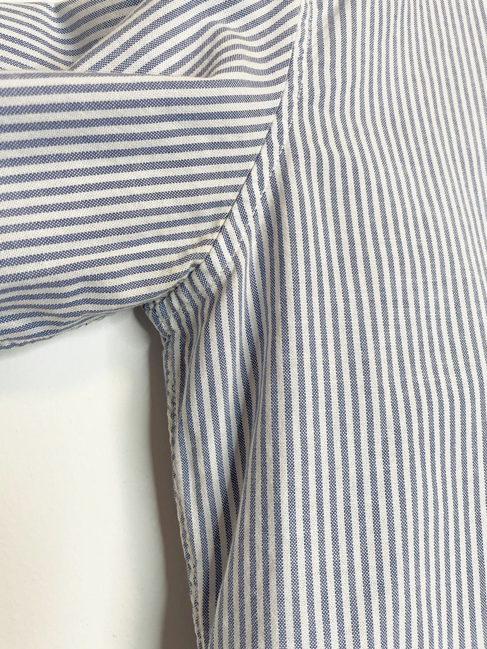 gap blue stripe boxy cropped sporty prep shirt | rework