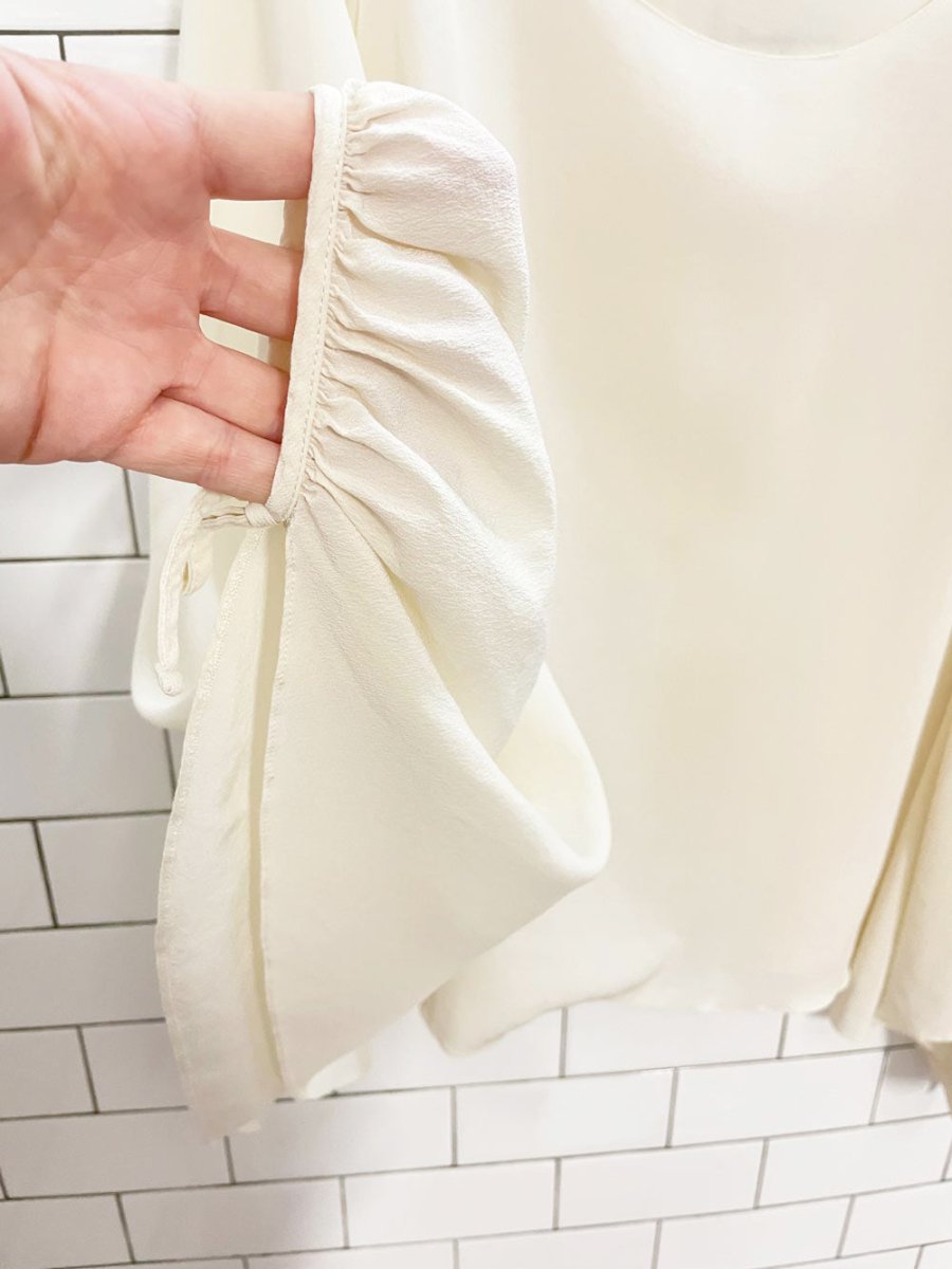 sportmax 100% silk bell sleeve blouse - good market thrift store