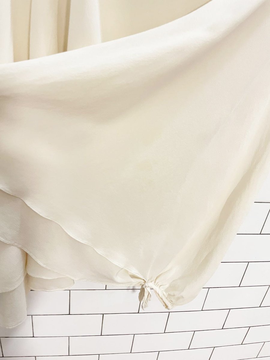 sportmax 100% silk bell sleeve blouse - good market thrift store