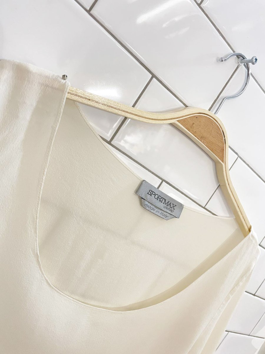 sportmax 100% silk bell sleeve blouse - good market thrift store