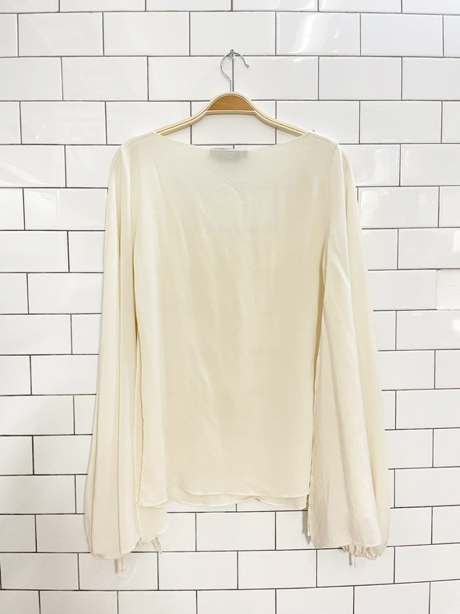 sportmax 100% silk bell sleeve blouse - good market thrift store