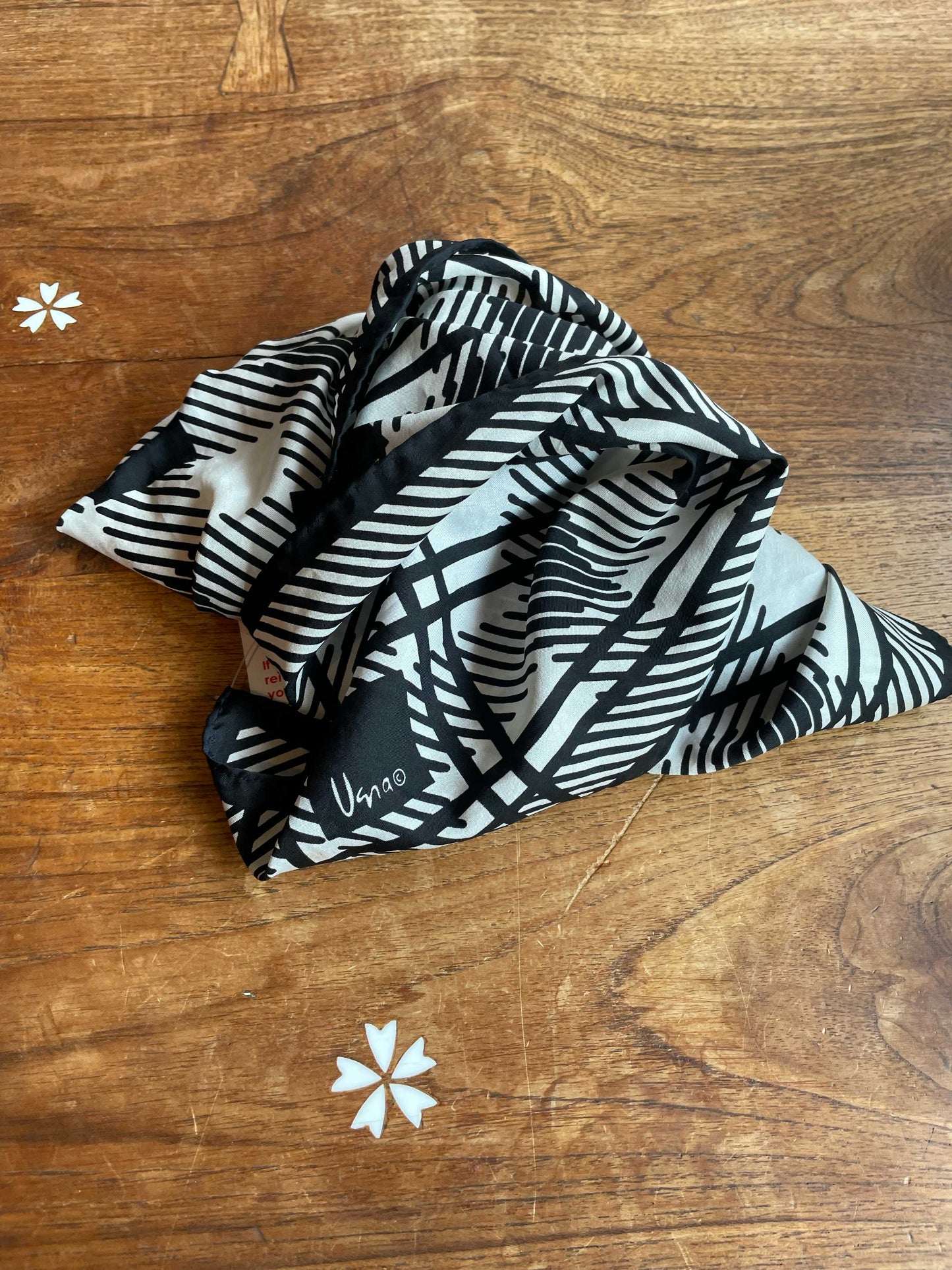 vintage vera silk check square scarf