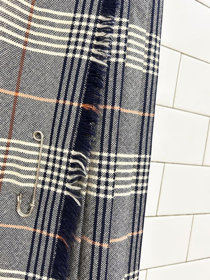 vintage 80s ajean wool plaid kilt midi skirt - good market thrift store