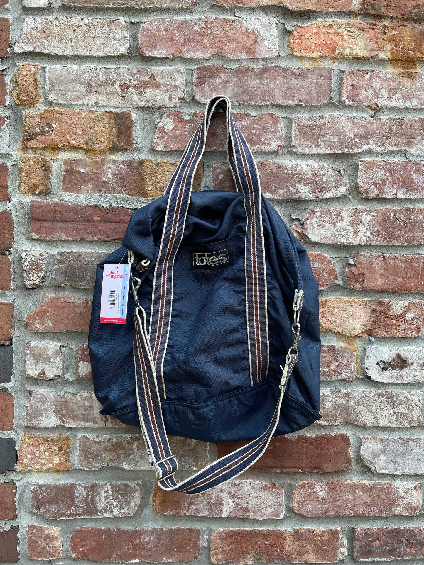 vintage totes packable crossbody tote bag