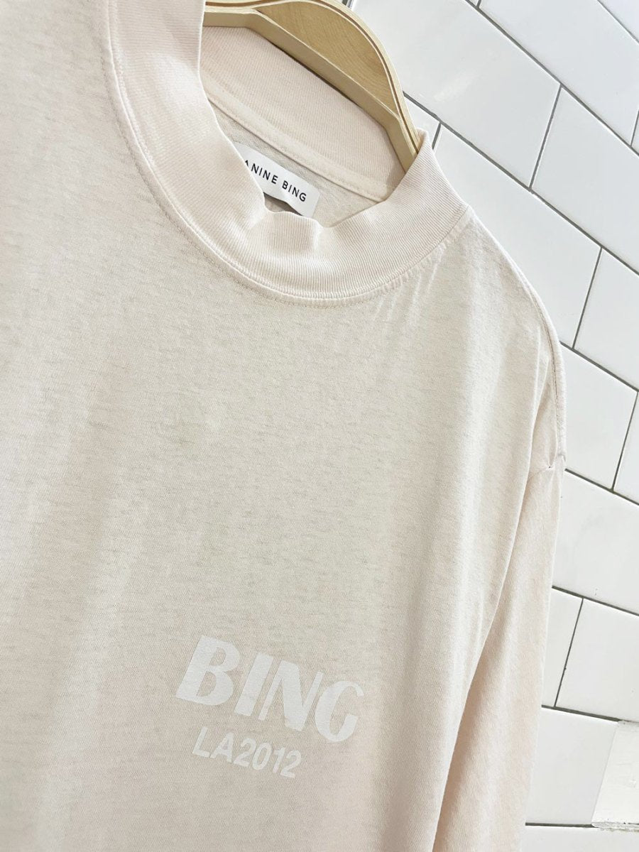 anine bing la 2012 organic cotton mockneck tee - good market thrift store