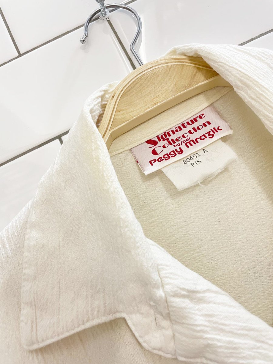 vintage 80s peggy mrazik textured oversized pocket shirt | made in Canada - good market thrift store