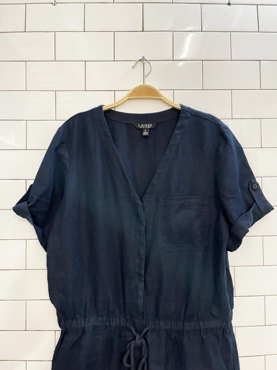 lauren ralph lauren 100% linen romper - good market thrift store