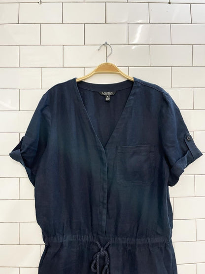 lauren ralph lauren 100% linen romper - good market thrift store
