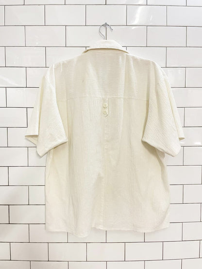 vintage 80s peggy mrazik textured oversized pocket shirt | made in Canada - good market thrift store