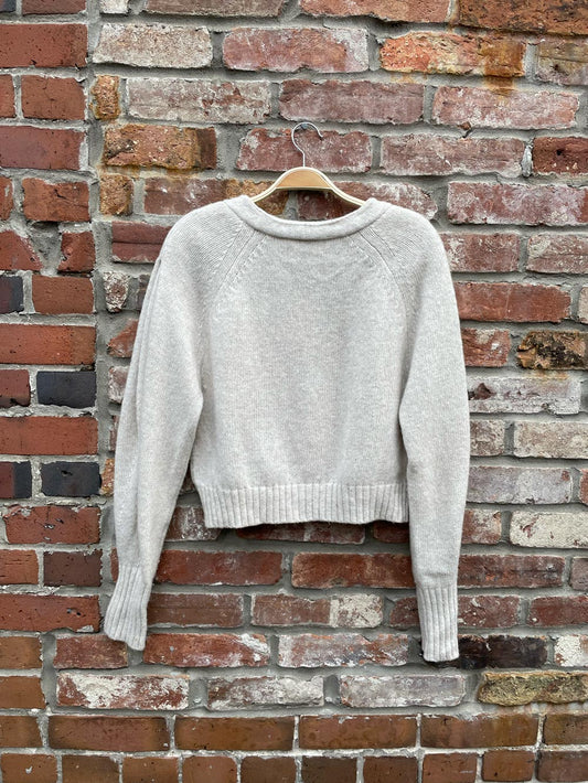 wilfred poesy cashmere-blend pleated sleeve cardigan