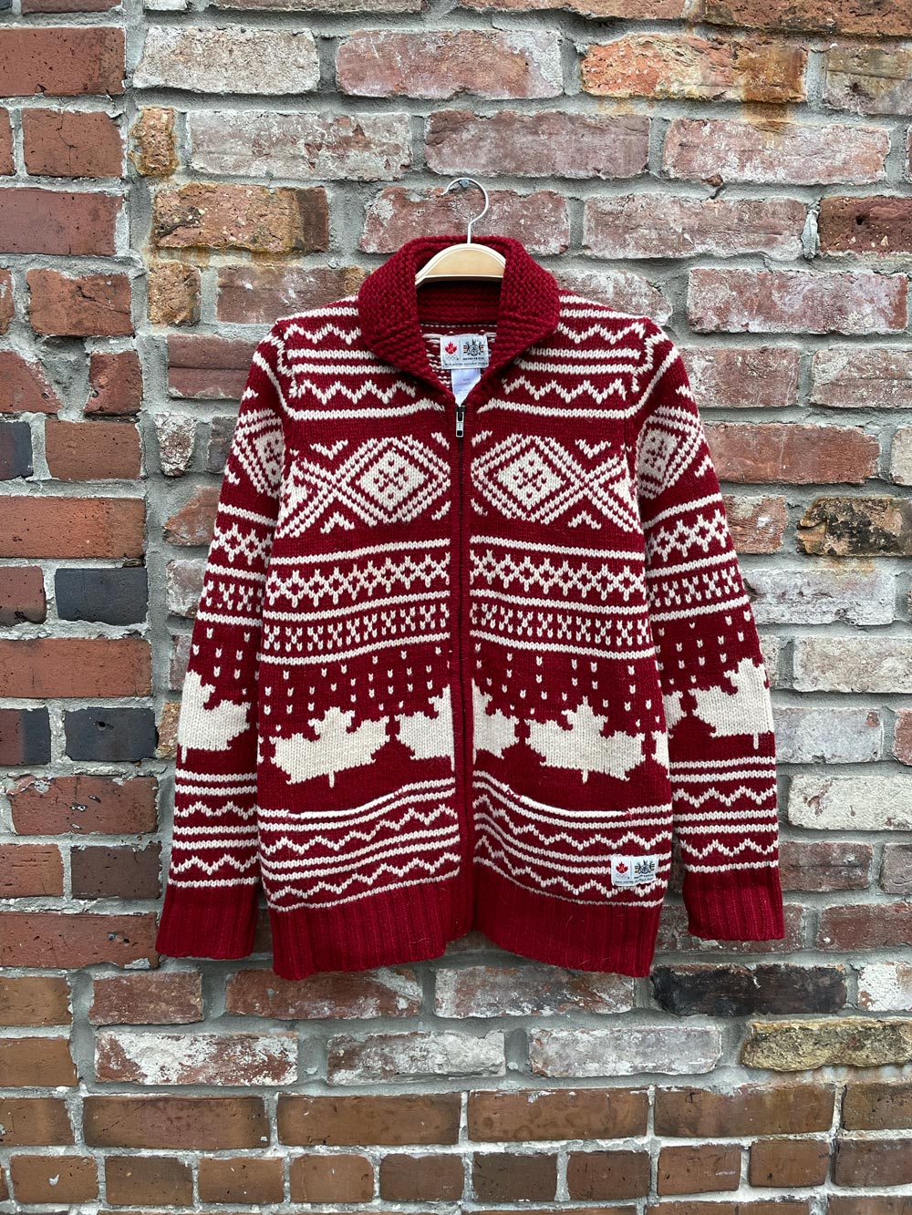 hbc lambswool cowichan sweater cardigan