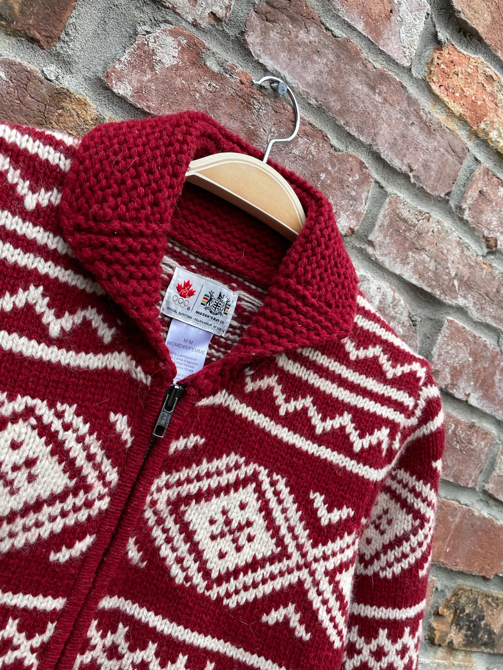 hbc lambswool cowichan sweater cardigan