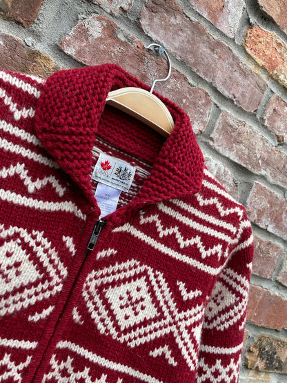 hbc lambswool cowichan sweater cardigan