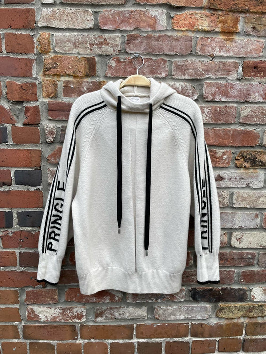 h&m x pringle oversized fine-knit hoodie