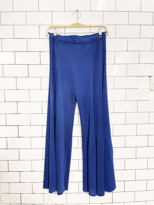 vintage super flare crinkle pull on pants - good market thrift store