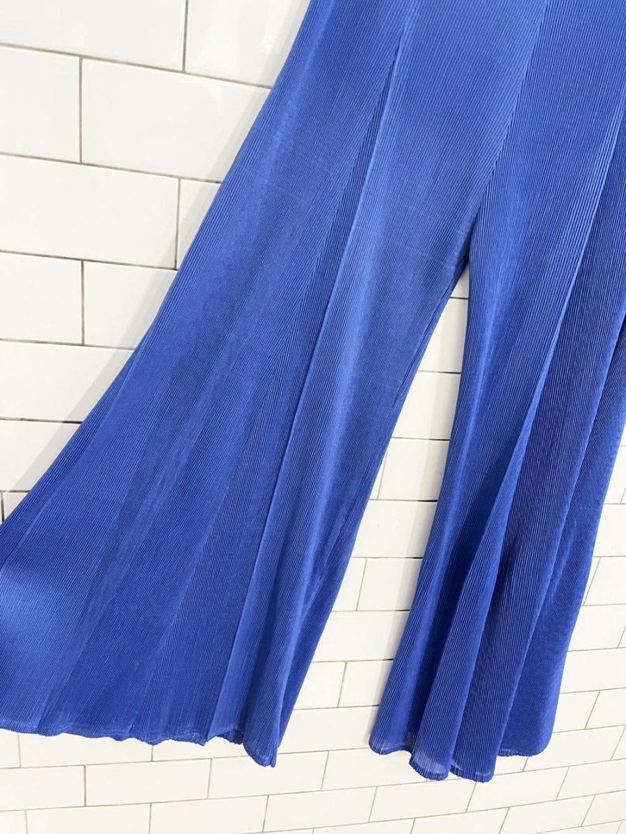 vintage super flare crinkle pull on pants - good market thrift store