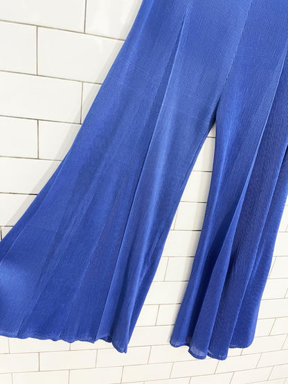 vintage super flare crinkle pull on pants - good market thrift store