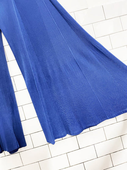 vintage super flare crinkle pull on pants - good market thrift store