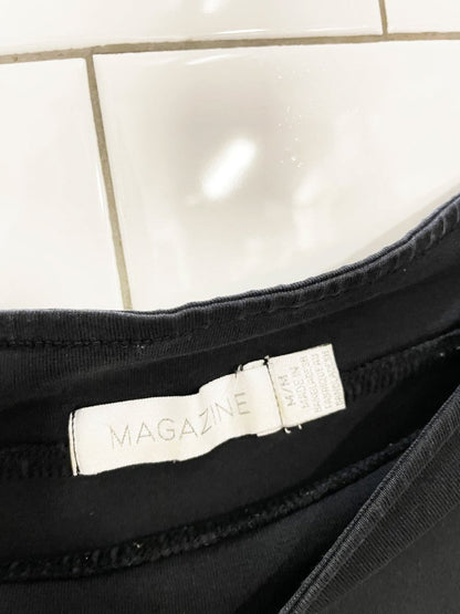 vintage 00s magazine off shoulder minimal tee - good market thrift store