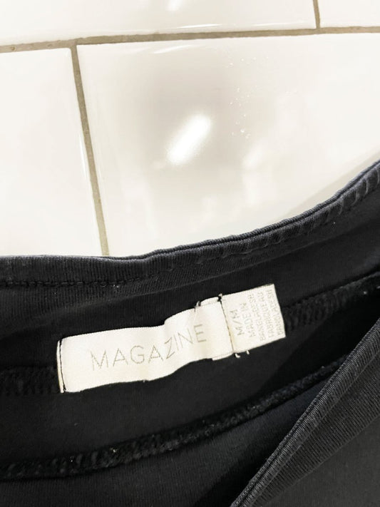 vintage 00s magazine off shoulder minimal tee - good market thrift store