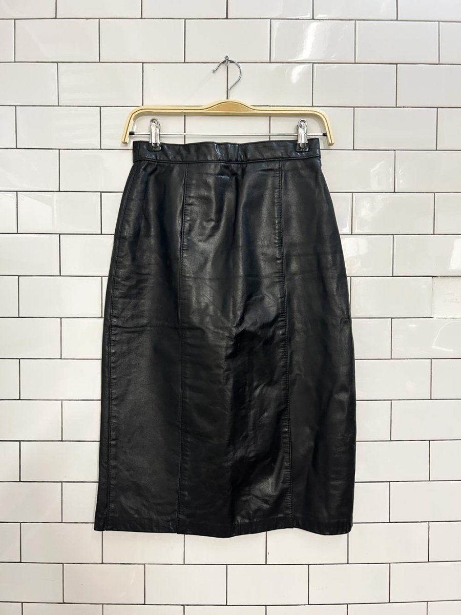 vintage impromptu leather skirt - good market thrift store