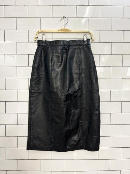 vintage impromptu leather skirt - good market thrift store