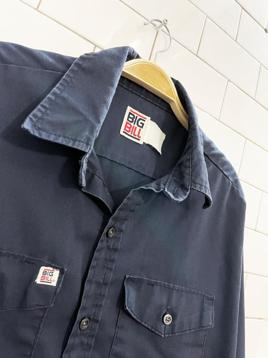 vintage big bill logo pocket button down shirt - good market thrift store