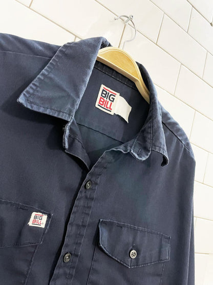 vintage big bill logo pocket button down shirt - good market thrift store