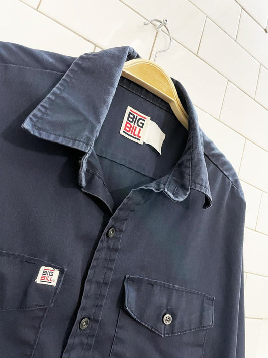 vintage big bill logo pocket button down shirt - good market thrift store