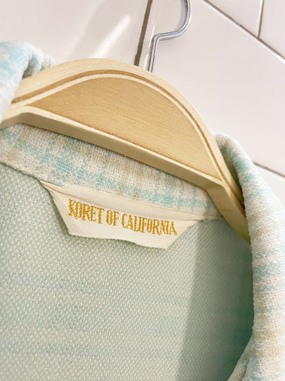 vintage 60s koret of california poly - knit plaid belted pant set | union made - good market thrift store