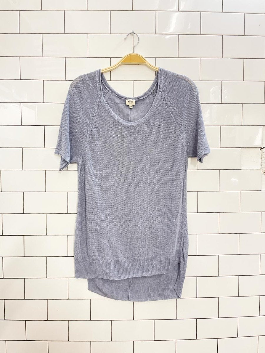 wilfred linen - blend light knit top - good market thrift store