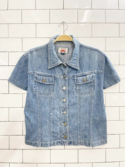 vintage 90s weller fitted denim shirt - good market thrift store