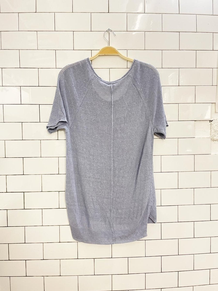 wilfred linen - blend light knit top - good market thrift store
