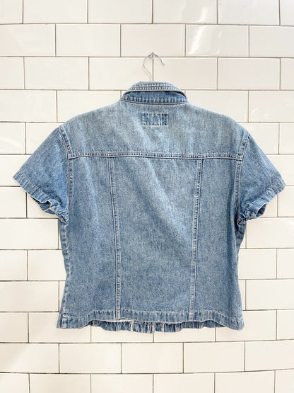 vintage 90s weller fitted denim shirt - good market thrift store