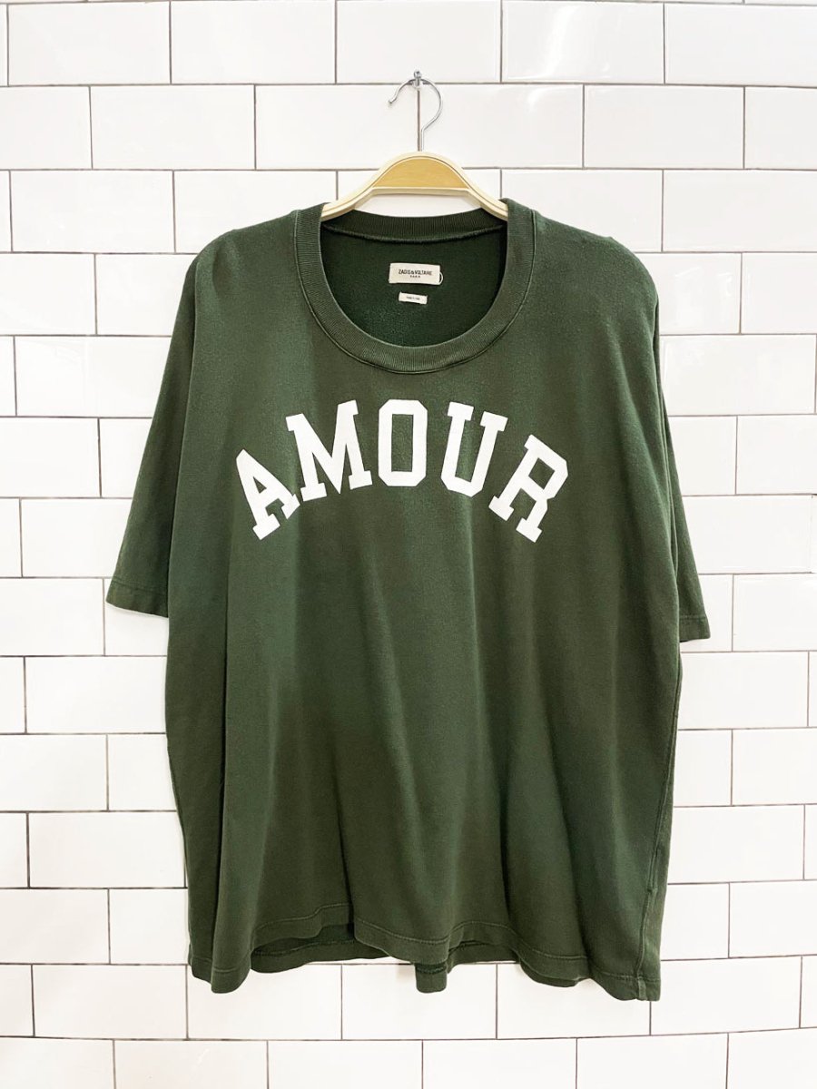 zadig & voltaire portland AMOUR oversized loopback tee - good market thrift store