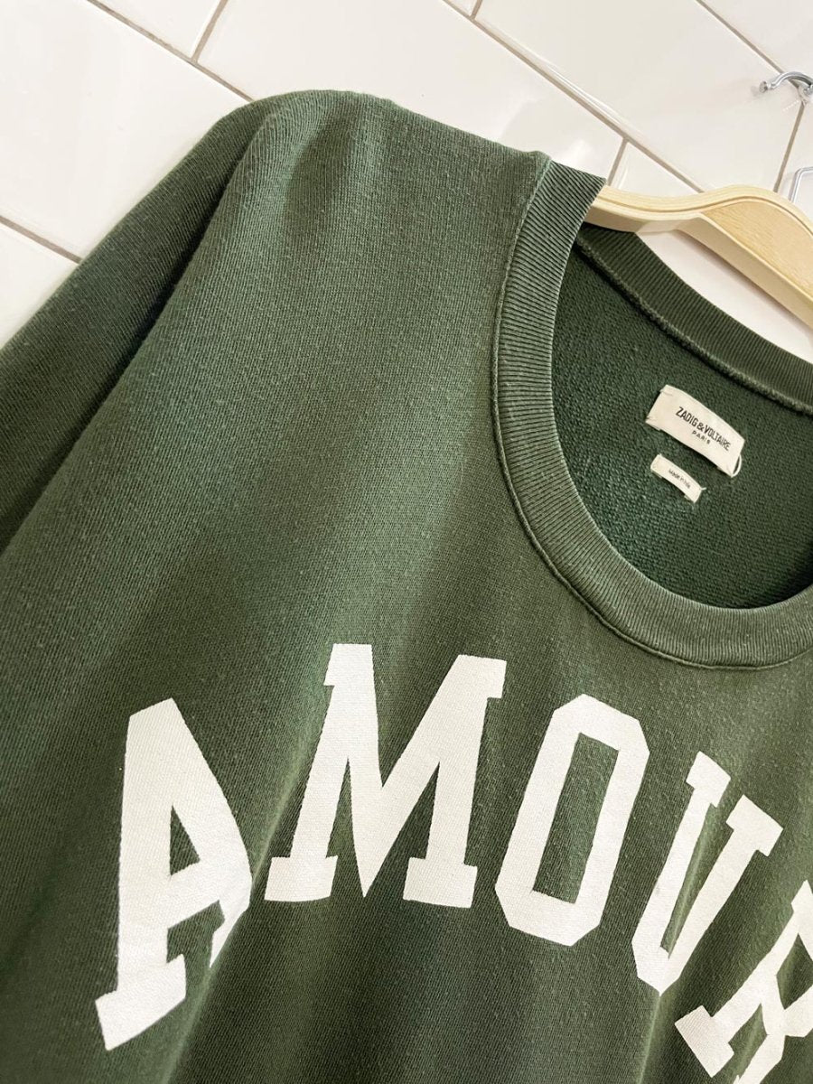 zadig & voltaire portland AMOUR oversized loopback tee - good market thrift store