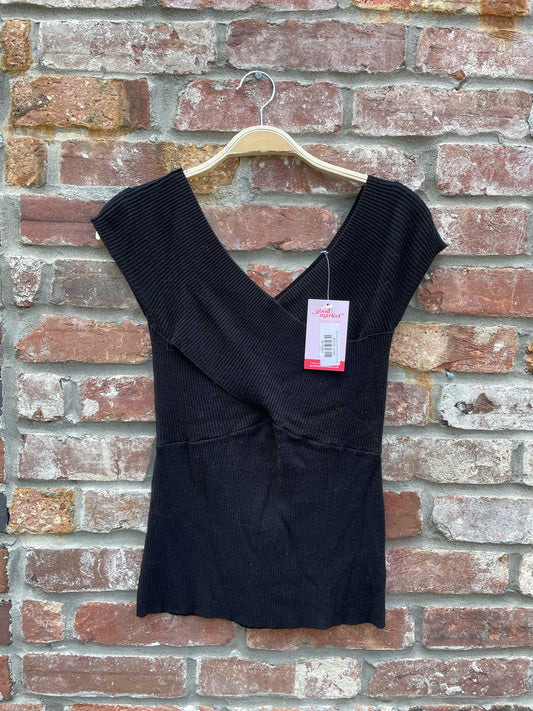 525 america criss cross off shoulder knit top