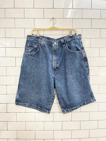 vintage 00s wrangler carpenter long denim shorts - good market thrift store