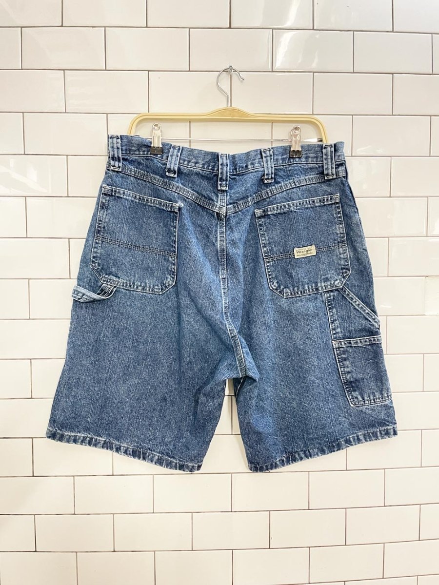 vintage 00s wrangler carpenter long denim shorts - good market thrift store