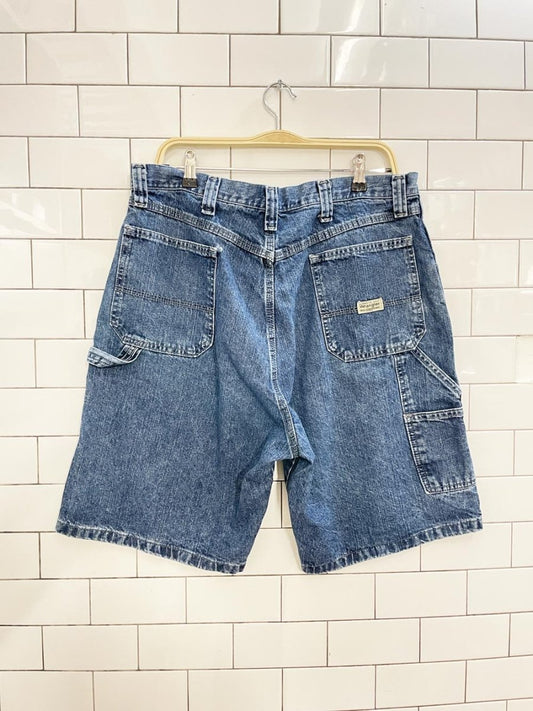 vintage 00s wrangler carpenter long denim shorts - good market thrift store