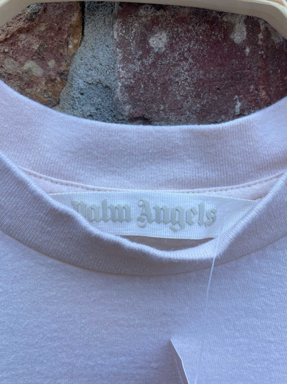 palm angels iconic tape crop tee