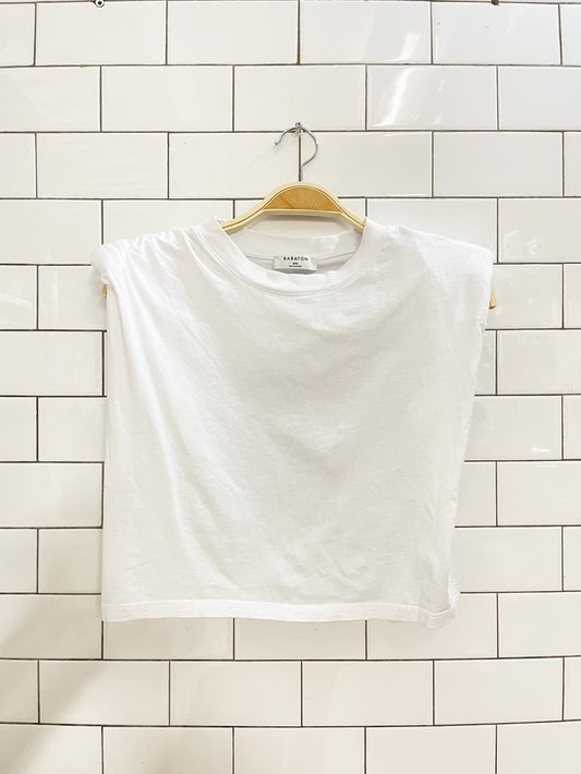 babaton shoulder pad crop tank - good market thrift store