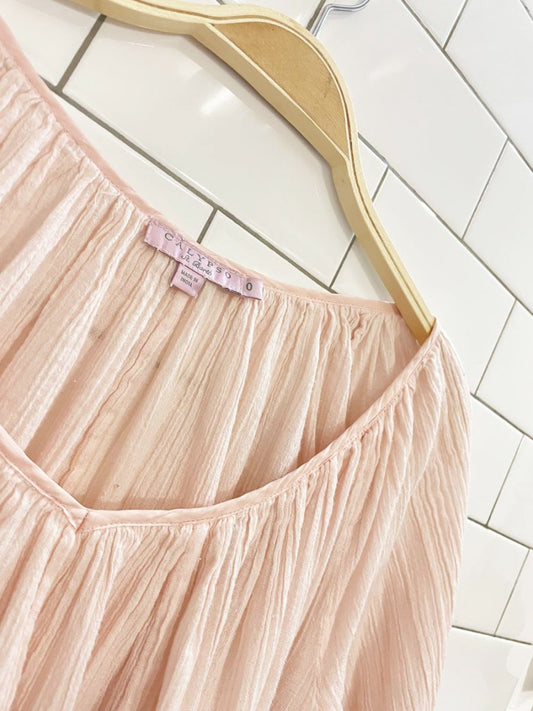 calypso st barth gauze cotton oversized boho blouse - good market thrift store