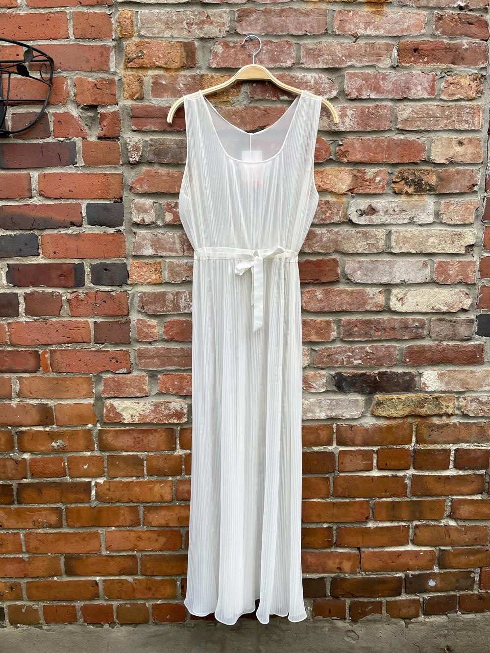 vintage pleated chiffon ribbon waist layering piece