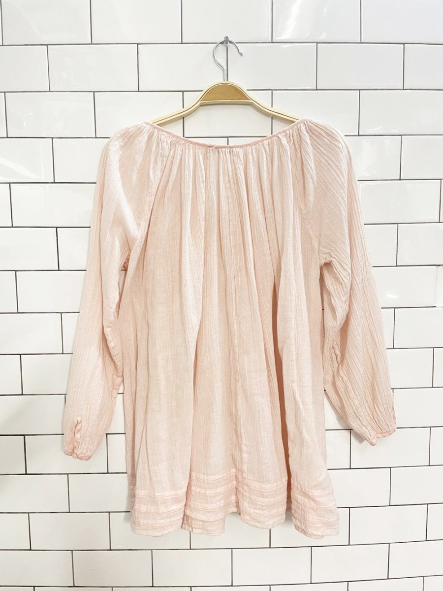 calypso st barth gauze cotton oversized boho blouse - good market thrift store