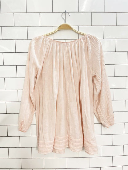 calypso st barth gauze cotton oversized boho blouse - good market thrift store