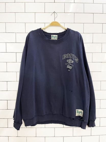 vintage 90s roots seriously distressed cottage crew - good market thrift store