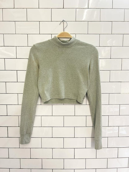 tna cropped long sleeve knit top - good market thrift store