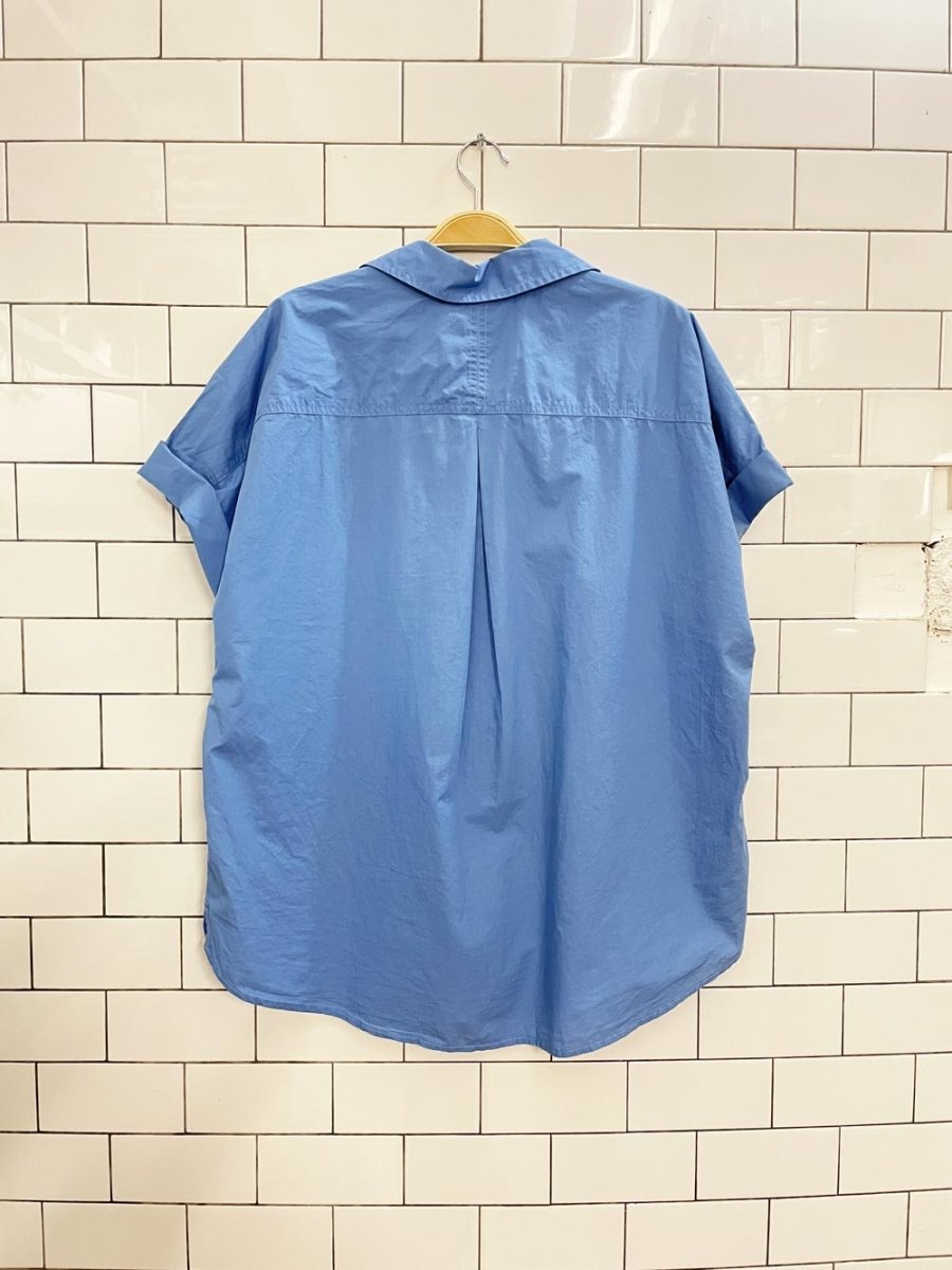 lucky oversized roll sleeve poplin cotton shirt - good market thrift store